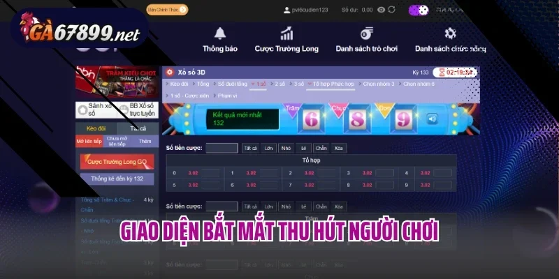 Giao diện bắt mắt thu hút người chơi